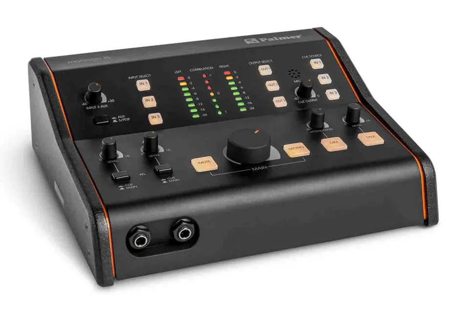 palmer-monicon-xl-aktiver-studiomonitor-controller-pult-design-schwarz image 1